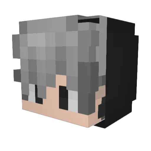 Mallel Minecraft avatar head, 3D render