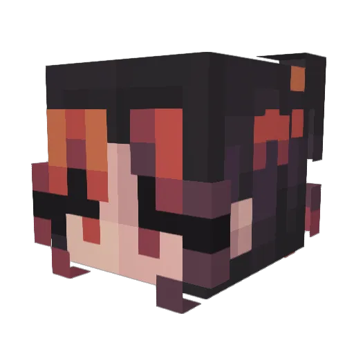 Mallev Minecraft avatar head, 3D render