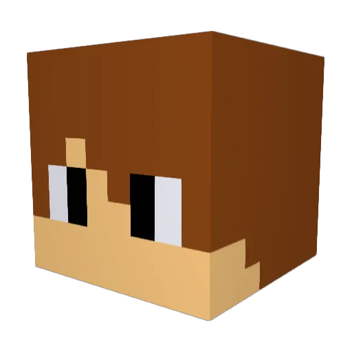 Malli10 Minecraft avatar head, 3D render