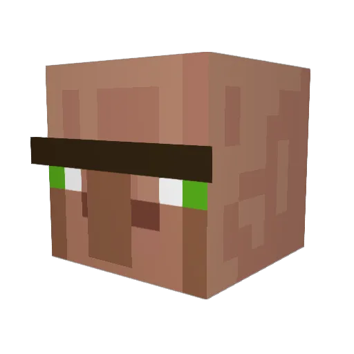 MalliGM Minecraft avatar head, 3D render