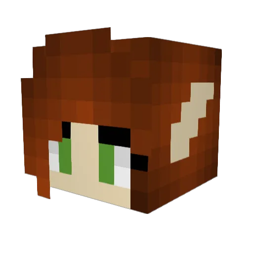 Mallignita Minecraft avatar head, 3D render
