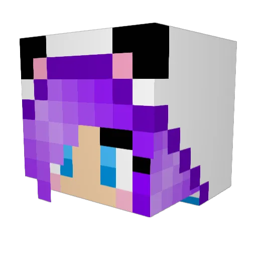 Mallisen10 Minecraft avatar head, 3D render