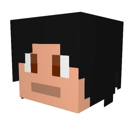 Malloc Minecraft avatar head, 3D render