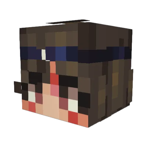 MalloryPlays33 Minecraft avatar head, 3D render