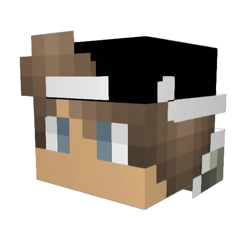 Mallosi Minecraft avatar head, 3D render