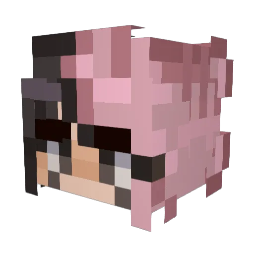 Mallow_art Minecraft avatar head, 3D render