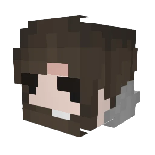 Malloware Minecraft avatar head, 3D render