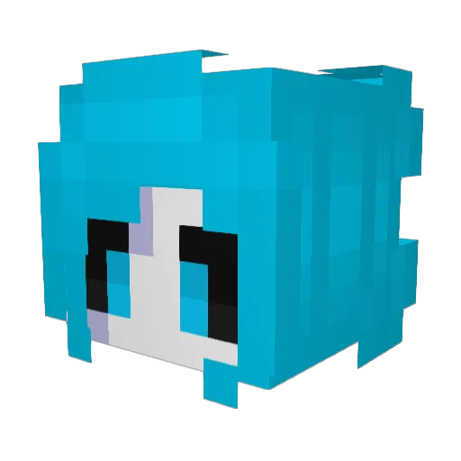 MalluLins Minecraft avatar head, 3D render