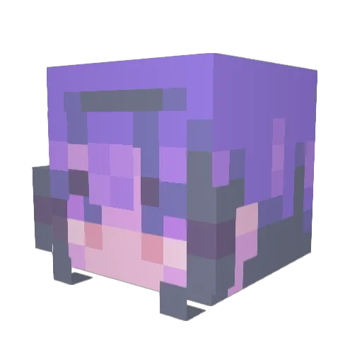 Malluli Minecraft avatar head, 3D render
