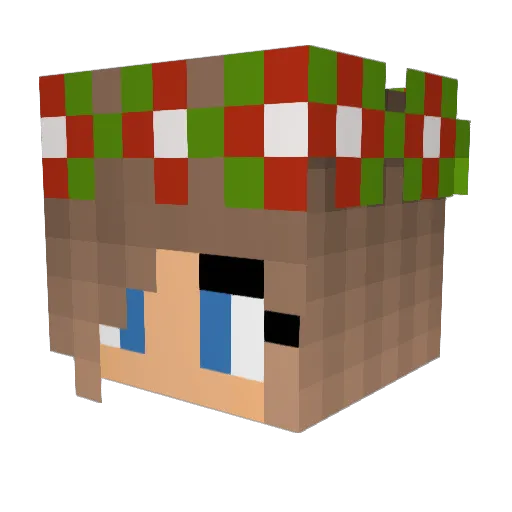 Mally6444 Minecraft avatar head, 3D render