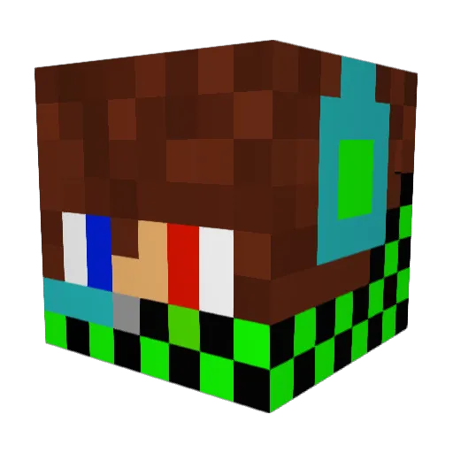 MallyMal Minecraft avatar head, 3D render