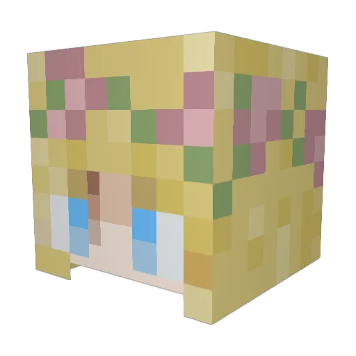 Mallymoo01 Minecraft avatar head, 3D render