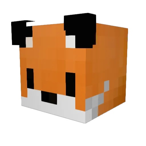 Mallysek Minecraft avatar head, 3D render