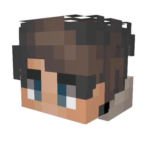 Malmish Minecraft avatar head, 3D render