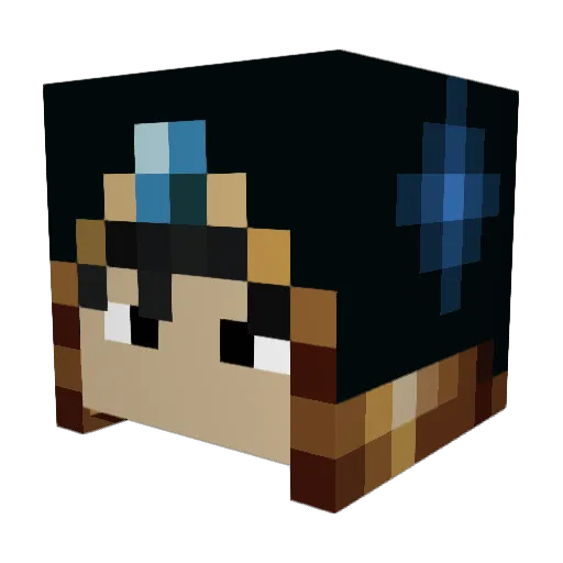 Malnash Minecraft avatar head, 3D render