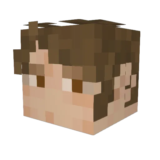 MalnourishedGay Minecraft avatar head, 3D render