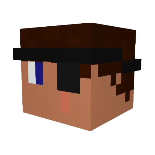 Malo123 Minecraft avatar head, 3D render