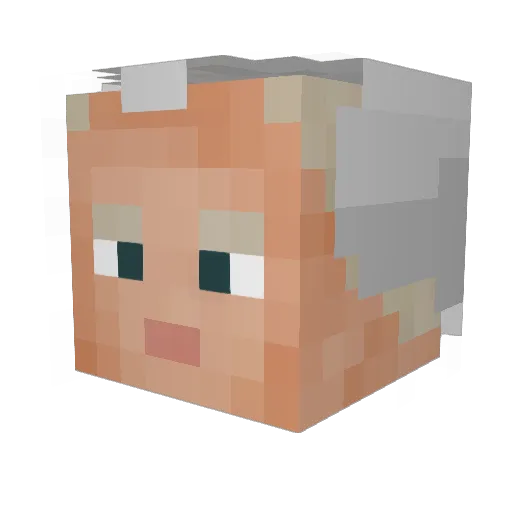 MaloTronc Minecraft avatar head, 3D render