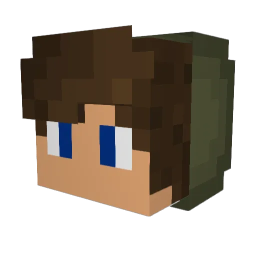 Maloba_PT Minecraft avatar head, 3D render