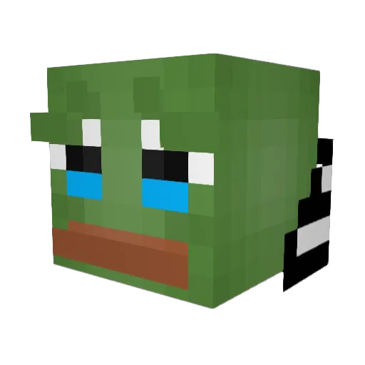 Malou__ Minecraft avatar head, 3D render