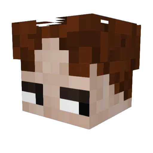Malovent44 Minecraft avatar head, 3D render