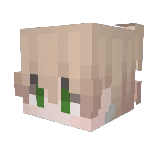 MalowIsOk Minecraft avatar head, 3D render