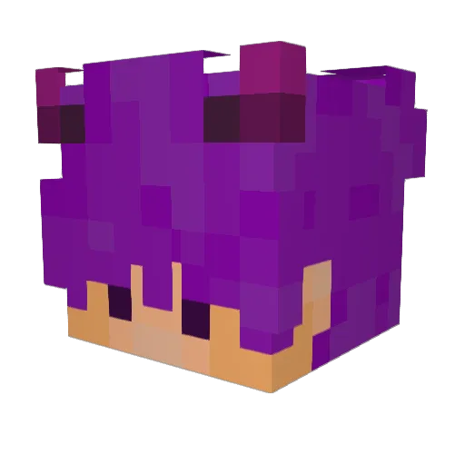 Malox_UwU Minecraft avatar head, 3D render