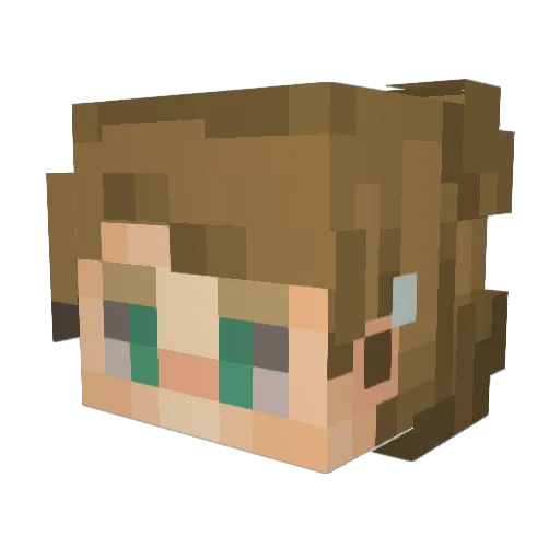 Malpa3310 Minecraft avatar head, 3D render