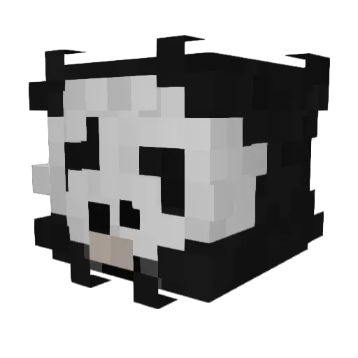 Malple Minecraft avatar head, 3D render