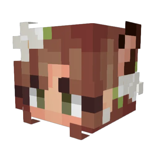 Malrakh Minecraft avatar head, 3D render