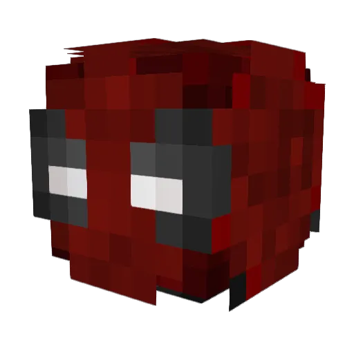 Malsagico Minecraft avatar head, 3D render