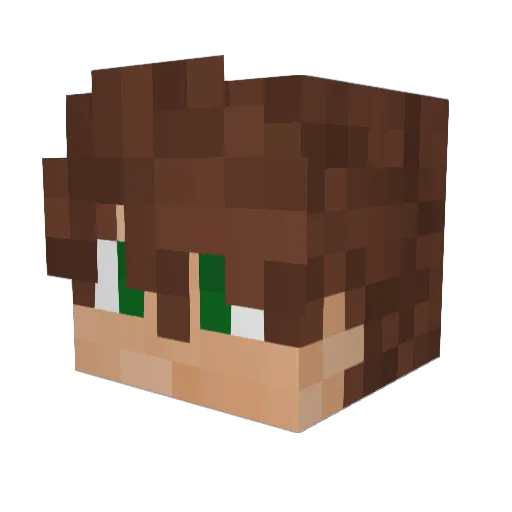 Malstiv Minecraft avatar head, 3D render