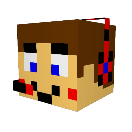 Malte06 Minecraft avatar head, 3D render