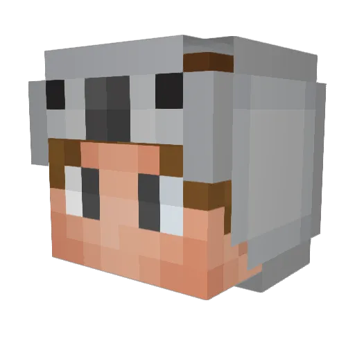 MalteBiceps Minecraft avatar head, 3D render