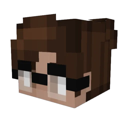 MalteMaltesers Minecraft avatar head, 3D render