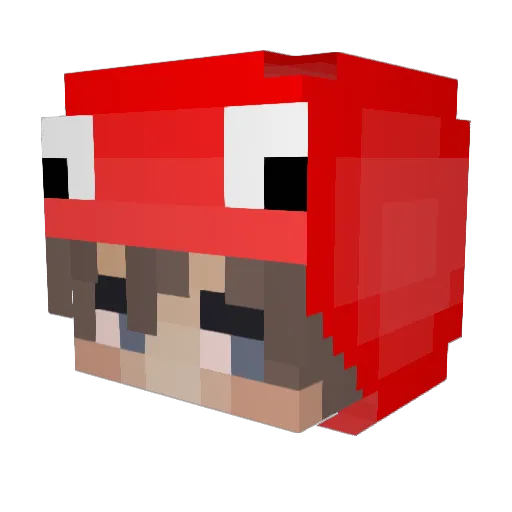 MalternativTV Minecraft avatar head, 3D render