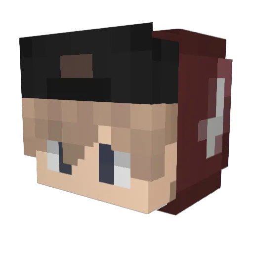 MaltheDenmark Minecraft avatar head, 3D render