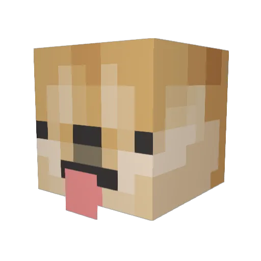 Malthee Minecraft avatar head, 3D render