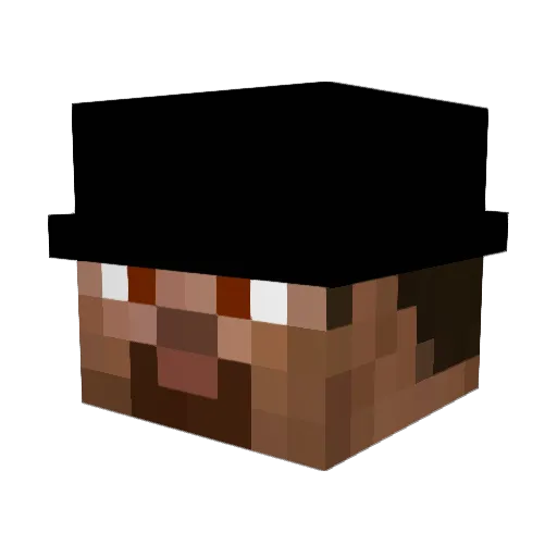 Maltistic Minecraft avatar head, 3D render