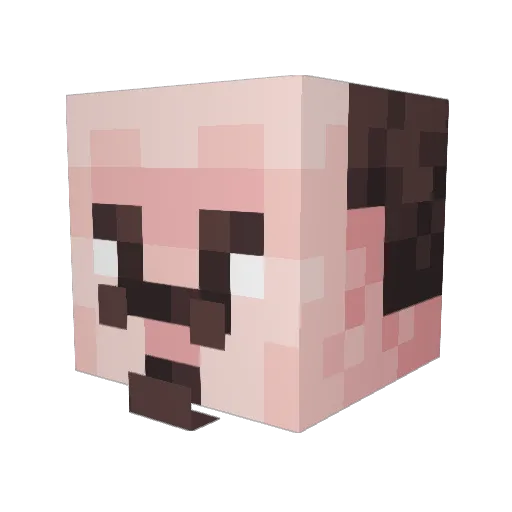 Maltragado Minecraft avatar head, 3D render