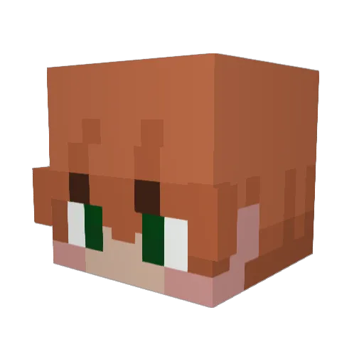 Malu09 Minecraft avatar head, 3D render
