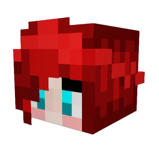 Malu935 Minecraft avatar head, 3D render