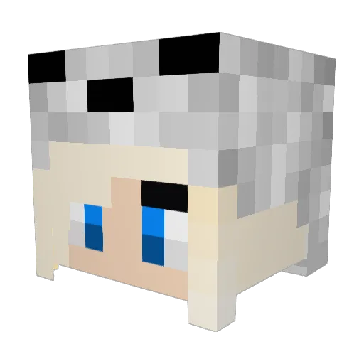 MaluAnarchy Minecraft avatar head, 3D render
