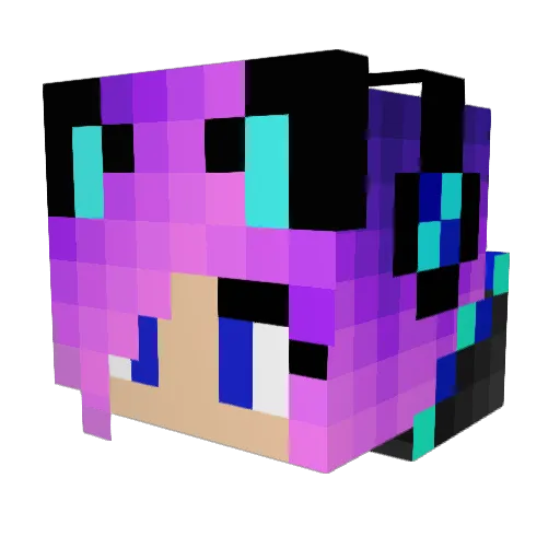 Malu_1612 Minecraft avatar head, 3D render