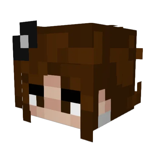Malu_lpxx Minecraft avatar head, 3D render