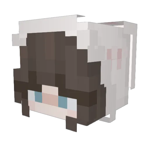 Malucca1207 Minecraft avatar head, 3D render