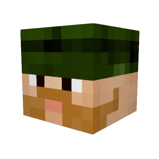 Maluckie Minecraft avatar head, 3D render