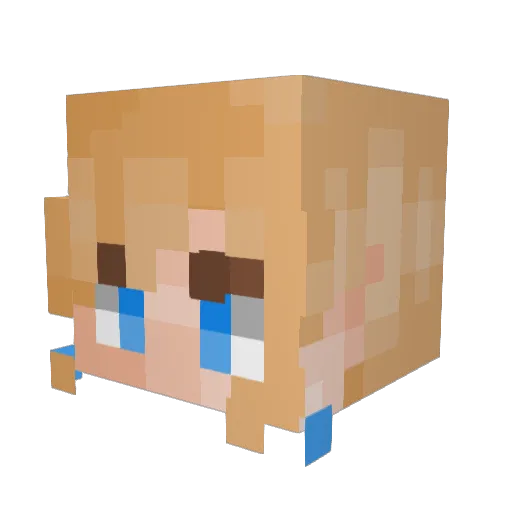 Maluka5 Minecraft avatar head, 3D render