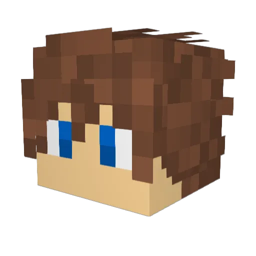 MalukoDoido Minecraft avatar head, 3D render