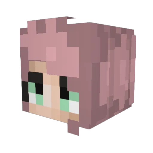 Malum07 Minecraft avatar head, 3D render